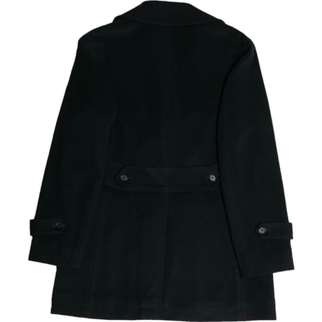 MADE IN ITALY製Wool&Cashmere生地使用 MADE IN JAPAN製 BARNEYS NEWYORK Pコート ブラック 48サイズ