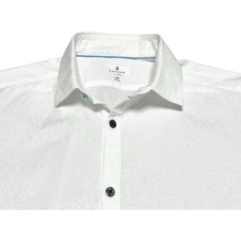 MADE IN JAPAN製 LANVIN en Bleu 長袖シャツ ホワイト 48サイズ