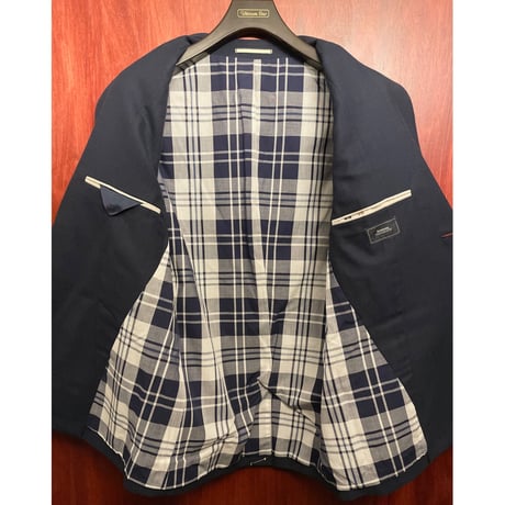 ☆タグ付き新古品☆ MADE IN PORTUGAL製 Boomerang コットンウールテーラードジャケット ネイビー 46サイズ