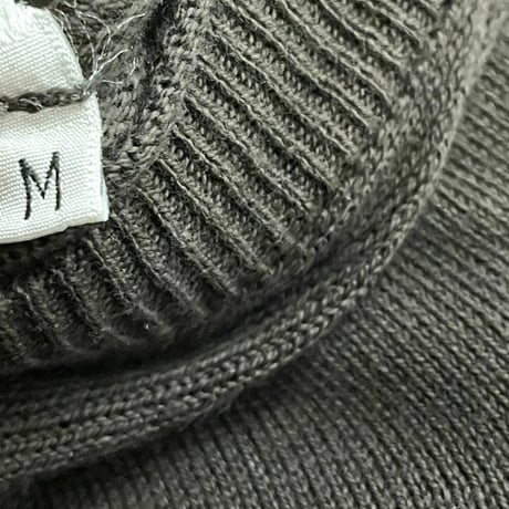 MADE IN ITALY製 Camicissima Vネックコットンセーター ブラウン Mサイズ