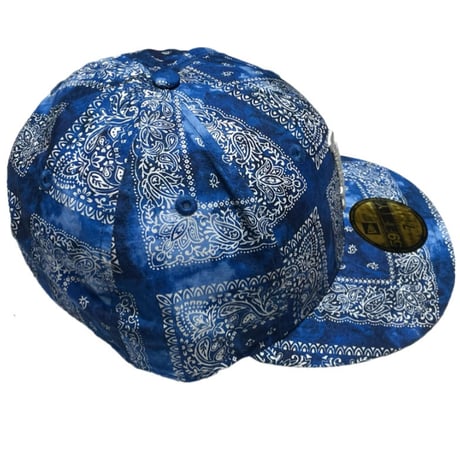 NEW ERA LOS ANGELES DODGERS ペイズリーバンダナ柄ベースボールキャップ ブルー 7 3/8サイズ
