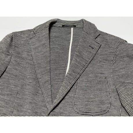GREEN LABEL RELAXING ウールニットテーラードジャケット Lサイズ ブラック千鳥格子