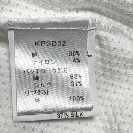 MADE IN ITALY製 ADAM KIMMEL 長袖メッシュカットソー ホワイト Sサイズ