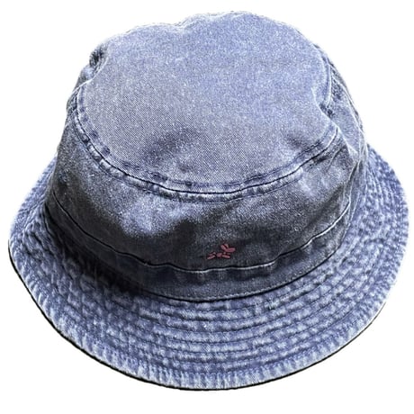 ★新品★ ユニセックス着用可能 BBB NIGHT プードル刺繍ウォッシュ加工バケットハット ネイビー S/Mサイズ