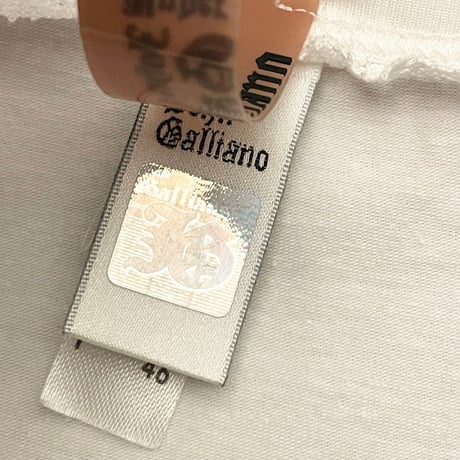MADE IN ITALY製 John Galliano UNDERWEAR クルーネックTシャツ ホワイト Sサイズ