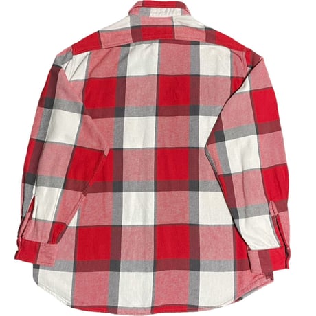 MADE IN PORTUGAL製 Levi's 長袖ブロックチェックネルシャツ レッド Lサイズ