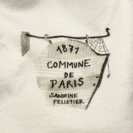 MADE IN PORTUGAL製 COMMUNE DE PARIS 1871 半袖プリントTシャツ ホワイト Mサイズ