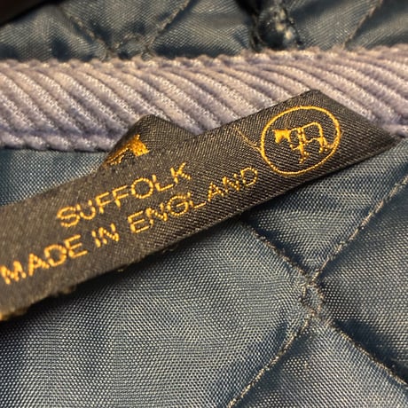 MADE IN ENGLAND製 LAVENHAM フード付きキルティングジャケット ネイビー 36/48サイズ