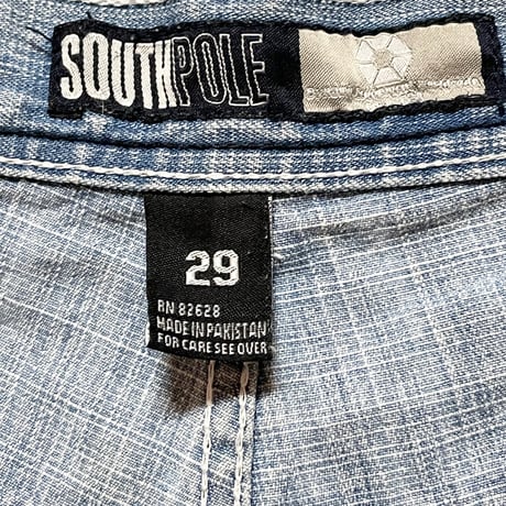 SOUTHPOLE デニムハーフパンツ ライトインディゴ W29サイズ