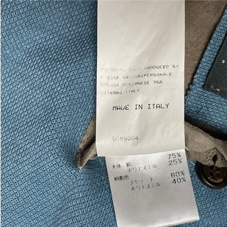 【BARNEYS NEWYORK取り扱い】MADE IN ITALY製 eleventy ニットテーラードジャケット グレイッシュブルー 52サイズ