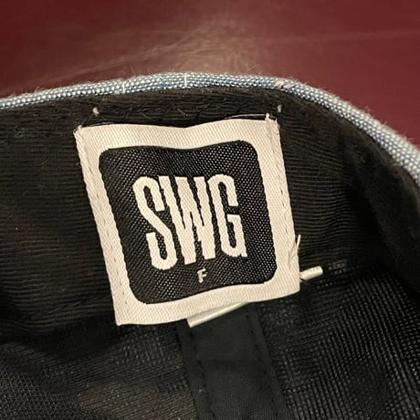 MADE IN JAPAN製 SWAGGER ワッペン付き ダンガリースナップバックキャップ ライトインディゴ