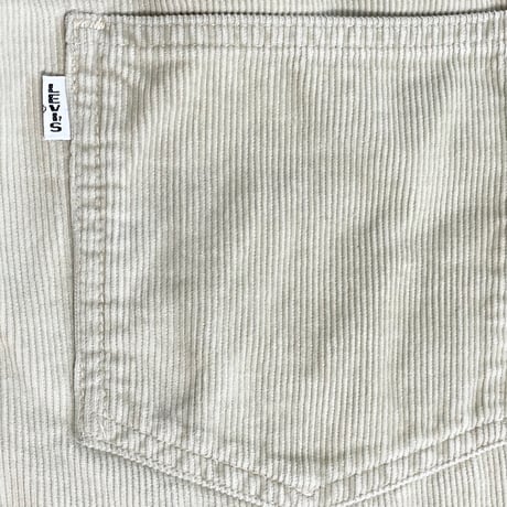 希少 MADE IN USA製 90s LEVI'S BIG E 白タブ 555 バレンシア工場製 コーデュロイパンツ アイボリー W29-L34サイズ
