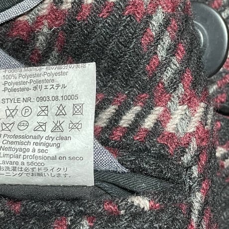 SCOTCH & SODA ウール混チェック柄Pコート マルチカラー Sサイズ
