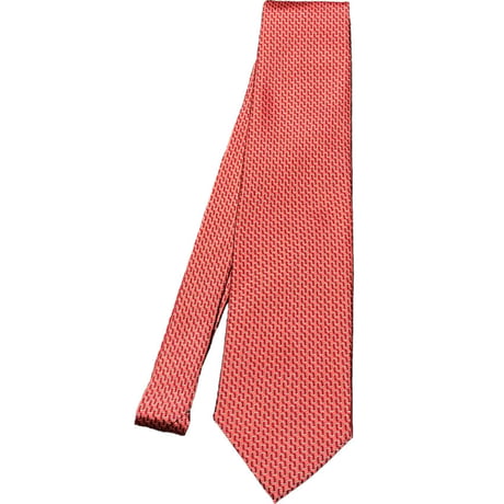 MADE IN ITALY製 Andrew's Ties 総柄シルクネクタイ オレンジ