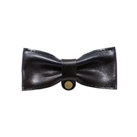 ★新品★ MADE IN JAPAN製 Aging 栃木レザー使用 ハンドメイド本革レザー蝶ネクタイ ブラック