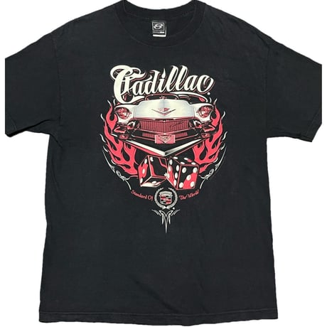 Anchor blue Cadillac アメ車プリントTシャツ ブラック Lサイズ