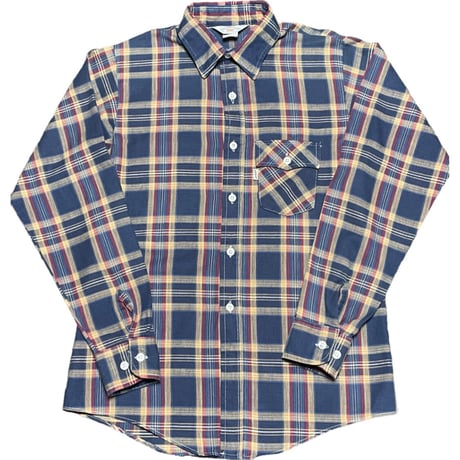 MADE IN USA製 LEVI'S 長袖チェックシャツ ネイビー Sサイズ相当