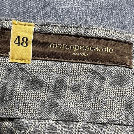 MADE IN ITALY製 marcopescarolo NAPOLI ウールスラックス ライトネイビー 48サイズ