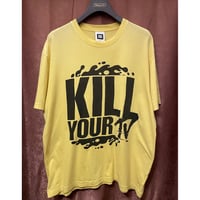 ▲訳あり商品▲ SWAGGER 「KILL YOUR TV」 プリントTシャツ イエロー Lサイズ