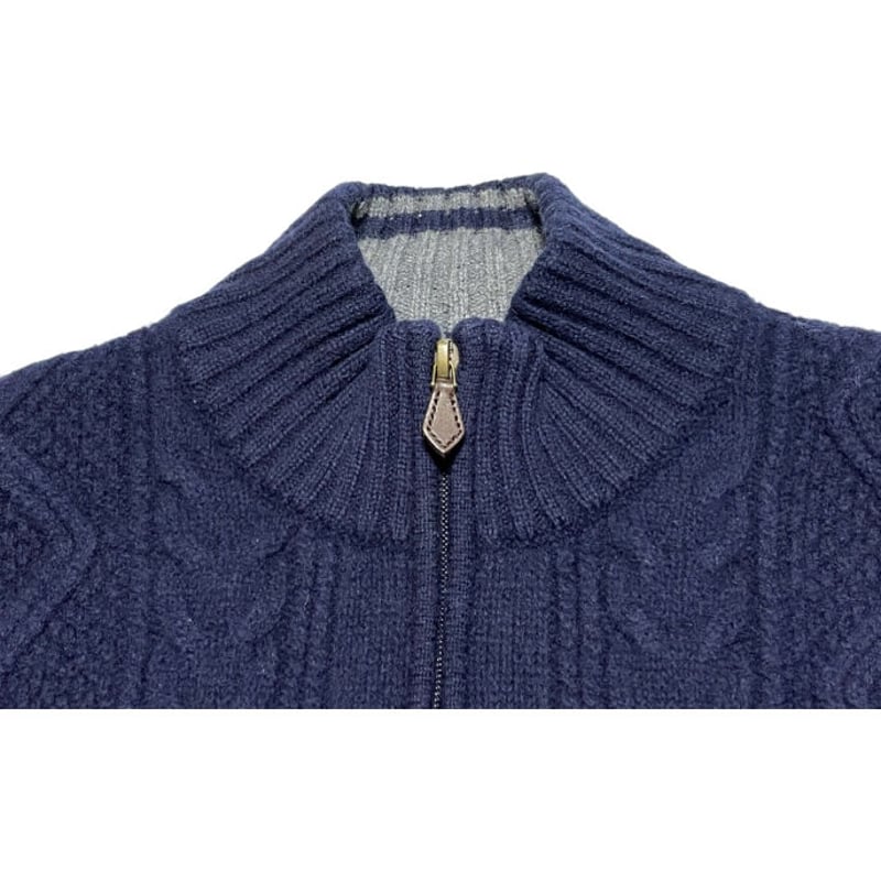 BROOKS BROTHERS 346 ハーフジップラムウールセーター ネイビー L