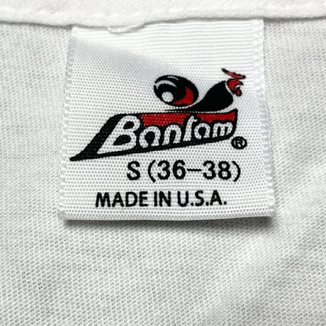 MADE IN USA製 Bantam 星条旗柄プリントTシャツ ホワイト Sサイズ