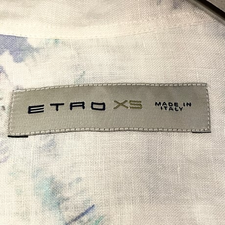 MADE IN ITALY製 ETRO 長袖リネンシャツ ホワイト XSサイズ