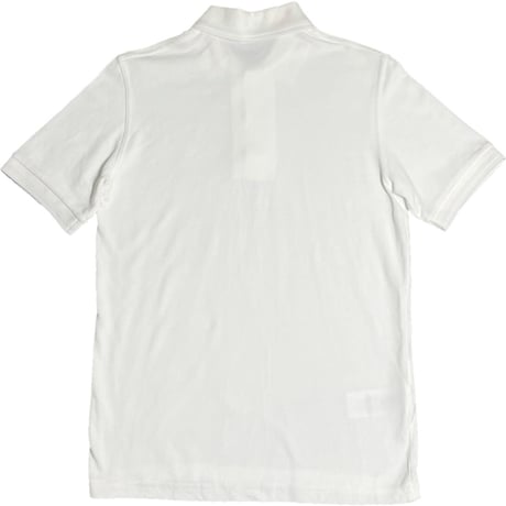 MADE IN ENGLAND製 FRED PERRY 襟ライン半袖鹿の子ポロシャツ ホワイト 36サイズ