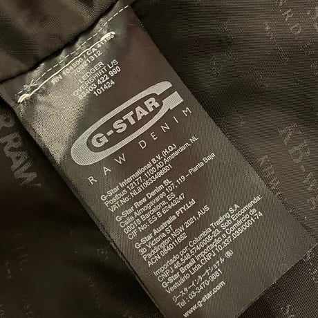 G-Star Row フルジップナイロンジャケット ブラック Mサイズ