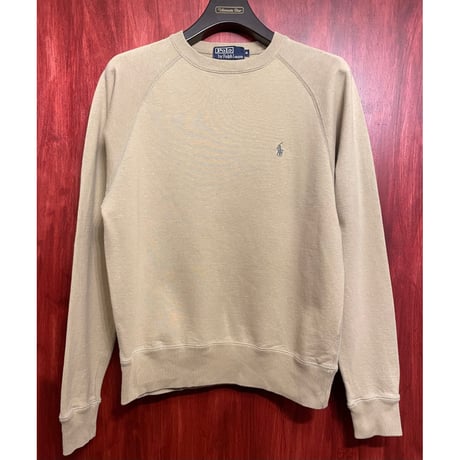 希少 MADE IN JAPAN製 90s Polo by Ralph Lauren スウェットトレーナー サンドベージュ Sサイズ