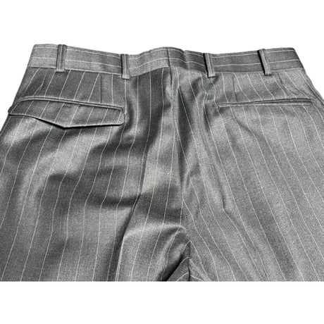 MADE IN JAPAN製 MACKINTOSH LONDON 英国生地使用3ピースストライプスーツ チャコールグレー A4