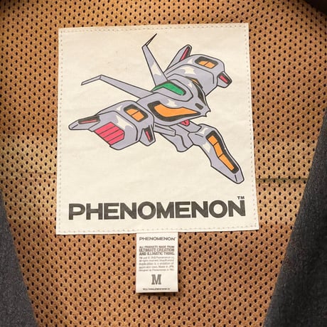 レア MADE IN JAPAN製 PHENOMENON 2008年モデル クワガタ柄 ウールジレベスト チャコールグレー Mサイズ