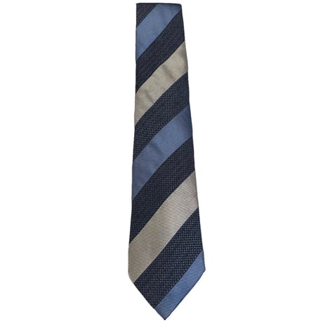 MADE IN ITALY製 GOTAIRIKU NECKWEAR BY GIERREMILANO レジメンタルストライプ柄シルクネクタイ マルチカラー