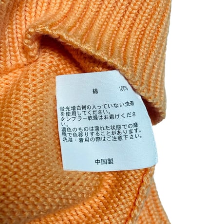 BROOKS BROTHERS ピマコットンＶネックセーター オレンジ Ｓサイズ