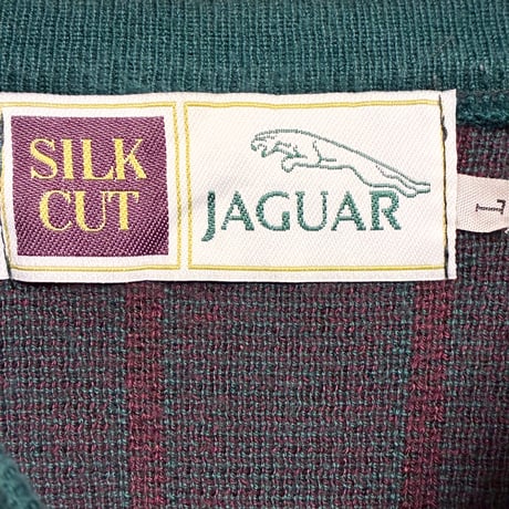 レア MADE IN FINLAND製 90s JAGUAR 総柄 クルーネックセーター グリーン Lサイズ