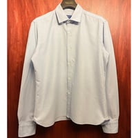 MADE IN ITALY製 BARBA DANDYLIFE 長袖オックスフォードシャツ サックスブルー Lサイズ