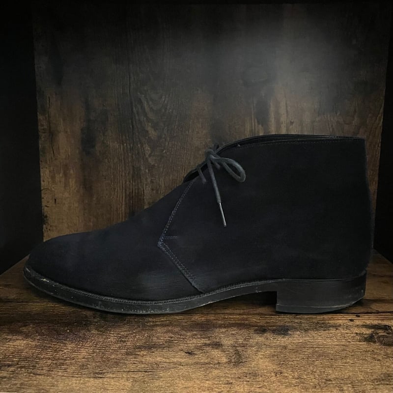 箱付き UNITED ARROWS スウェードチャッカブーツ ネイビー 8サイズ