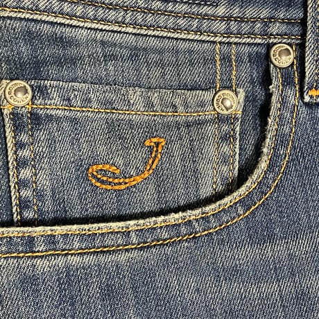 MADE IN ITALY製 JACOB COHEN J688 COMFORT ストレッチデニムパンツ ライトインディゴ W31サイズ