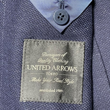 UNITED ARROWS ダブルテーラードジャケット 46サイズ ネイビー