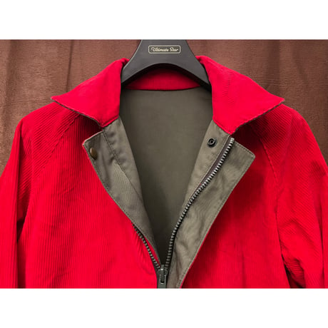 GANT The Rugger リバーシブルフルジップジャケット カーキ×レッド Mサイズ