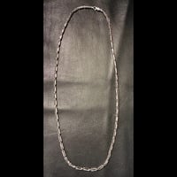 箱付き ICE LINK製 AVALANCHE シルバー925 シルバーロングネックレス シルバー 幅0.4cm×80cm