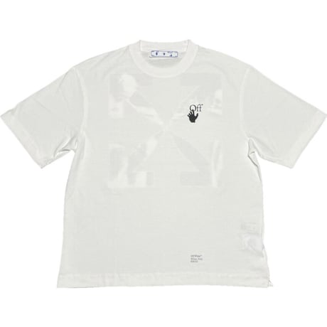 ★新品★ PORTUGAL製 2021-22FW OFF-WHITE Tシャツ CARAV ARROW S/S OVER SKAT WHITE BLACK OMAA120F21JER0070110