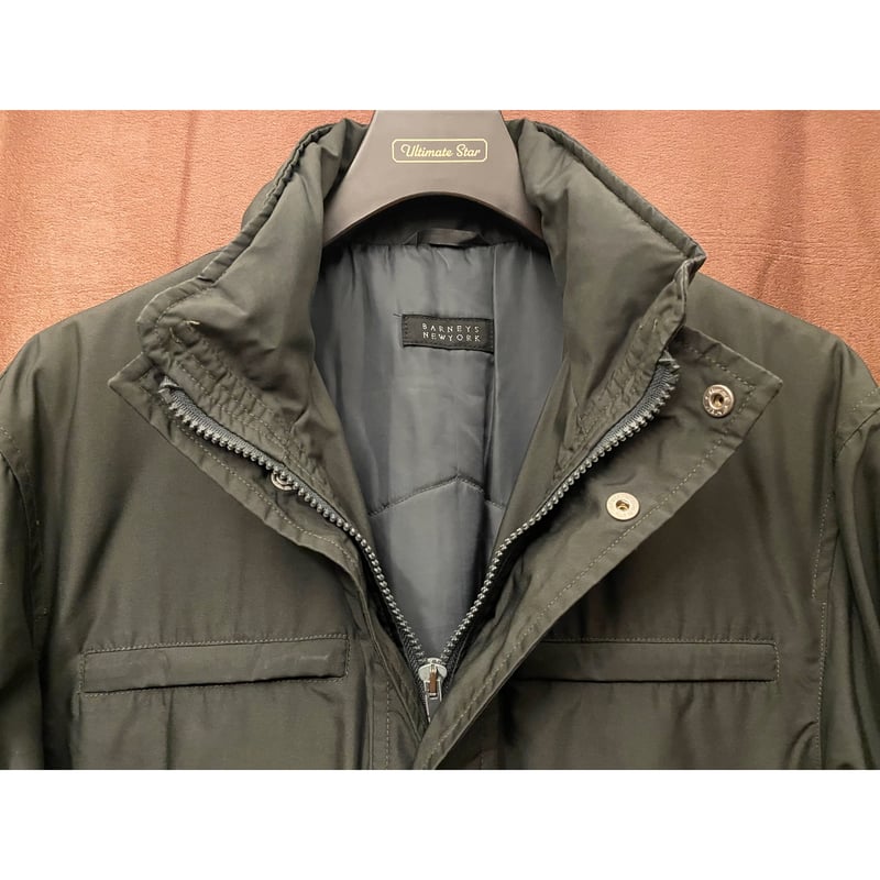 MADE IN ITALY製 BARNEYS NEWYORK フルジップ中綿ジャケット ダーク