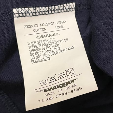 激レア MADE IN JAPAN製 SWAGGER × Trilly & Truly コラボレーション限定Tシャツ ネイビー Lサイズ