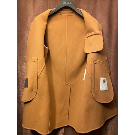 ▲訳あり商品▲ MADE IN ITALY製 EIDOS MICHELANGELO NAPOLI per EDIFICE ウールカシミヤチェスターコート キャメル 44サイズ