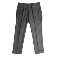 ▲訳あり商品▲ MADE IN ROMANIA製 PT01 SUPER110's EVO FIT チェック柄ウールスラックス ダークグレー 48サイズ