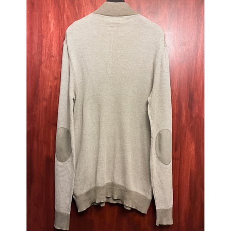 MADE IN ITALY製 HACKETT MAYFAIR ハーフジップコットンカシミヤセーター ベージュ XLサイズ