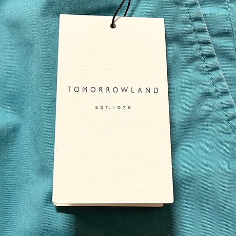 タグ付き MADE IN JAPAN製 TOMORROWLAND PILGRIM コットンハーフパンツ ターコイズブルー 44サイズ