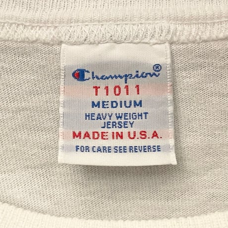 MADE IN USA製 Champion T1011 ヘビーウェイトポケット付き半袖Tシャツ ホワイト Mサイズ