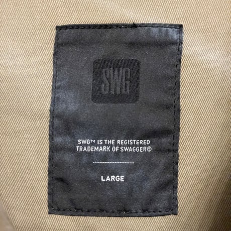 MADE IN JAPAN製 SWAGGER ダメージ加工ミリタリーコート ベージュ Lサイズ