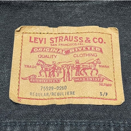 MADE IN CANADA製 LEVI'S ブラックデニムジャケット 75529-0260 ブラック Sサイズ